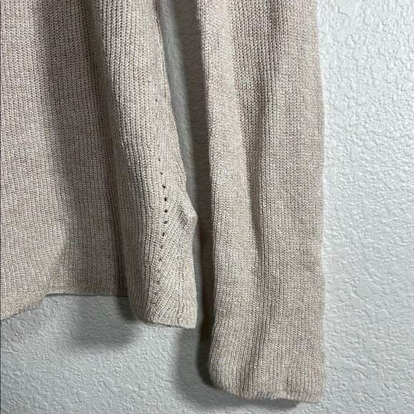 Tahari Cream Linen Blend Crew Neck Sweater Knit Casual Large - Picture 5 of 7